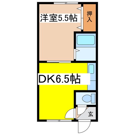 コーポミヤサカの物件間取画像